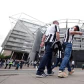 NEWCASTLE UPON TYNE, ENGLAND - MAY 18: General view outside the stadium as fans gather prior to dthe Premier League match between Newcastle United and Brighton & Hove Albion at St. James Park on May 18, 2023 in Newcastle upon Tyne, England. (Photo by Alex Livesey/Getty Images)