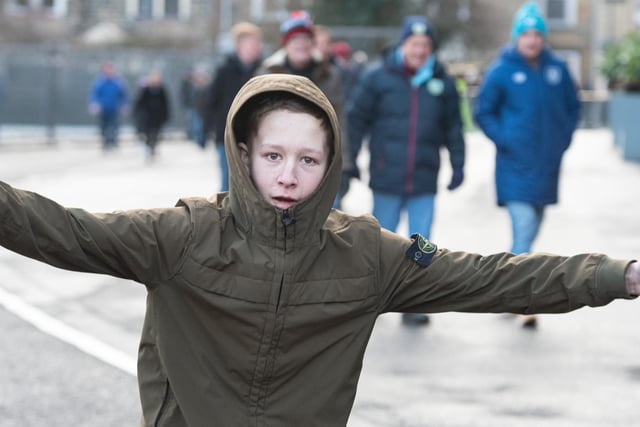 Burnley fans arrive at Turf Moor before the Championship fixture against Middlesbrough. Photo: Kelvin Stuttard