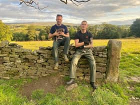 Paul and Conor at Paul's Farm in Pendle