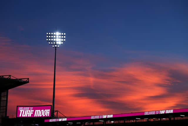 BURNLEY, ENGLAND - DECEMBER 16: General view inside the stadium prior to the Premier League match between Burnley FC and Everton FC at Turf Moor on December 16, 2023 in Burnley, England. (Photo by Marc Atkins/Getty Images)