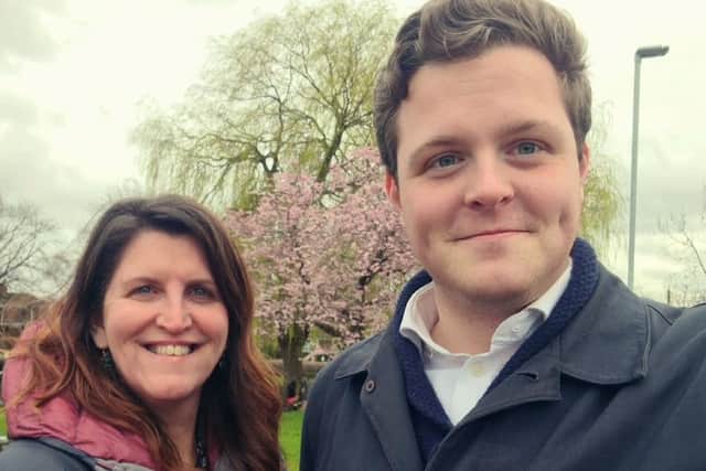 Burnley's Labour parliamentry candidate Oliver Ryan with mum Laura
