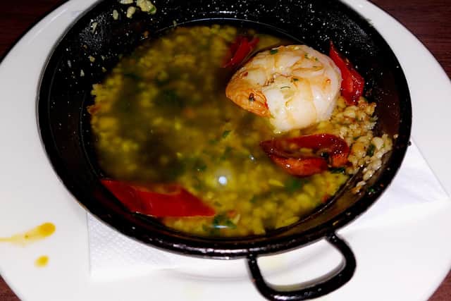 Gambas pil pil, at Casa Tapas, Rawtenstall