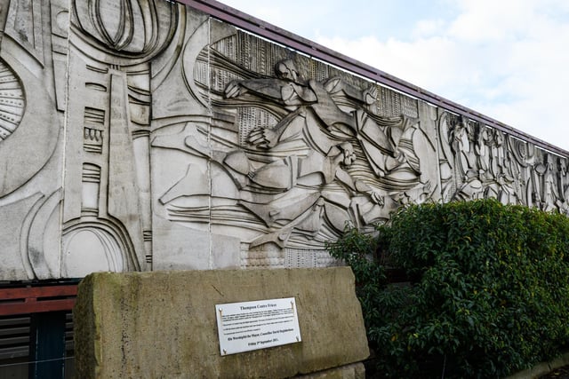 The Thompson Centre Frieze which is now situated at Crow Wood in Burnley. Photo: Kelvin Stuttard