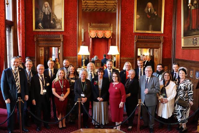 All friends togther? Lancashire's senior councillors and MPs at the launch of the Lancashire 2050 vision in Westminster in November - but would their unity survive a re-running of the divisive debate over an elected mayor for the county?