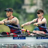 Colne rower and former Royal Marine Gregg Stevenson combines with Lauren Rowles to take gold in the PR2 mixed double sculls at Lake Bled