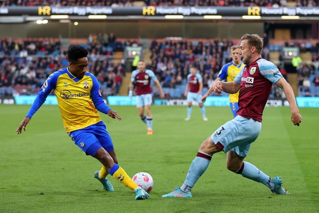 The full back enjoyed a competitive battle with Walker-Peters, who pushed high and wide, particularly in the first half. Given a licence to roam when the Clarets were on top and had the Saints pinned back. He made a quite brilliant block to prevent Adams from scoring what seemed a certain goal in the second half.