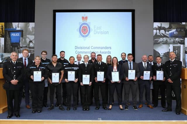 Winners at the East Lancashire Divisional Commendation police ceremony