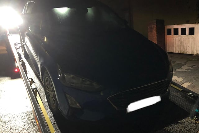 This Ford Focus had been stolen as part of a burglary a few weeks ago.
It was found this week, abandoned in Lytham, and recovered for crime scene investigators to inspect.