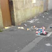 One of the litter-strewn streets in Burnley
