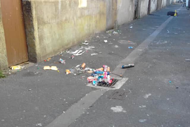 One of the litter-strewn streets in Burnley