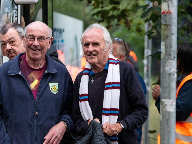 Burnley fans arrive at the Peninsula Stadium for the Carabao Cup tie with Salford City. Photo: Kelvin Lister-Stuttard