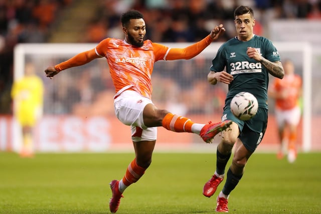 The players has spent time out with a long-term injury but is continuing his rehab with Blackpool despite being released. Market value: £360k.