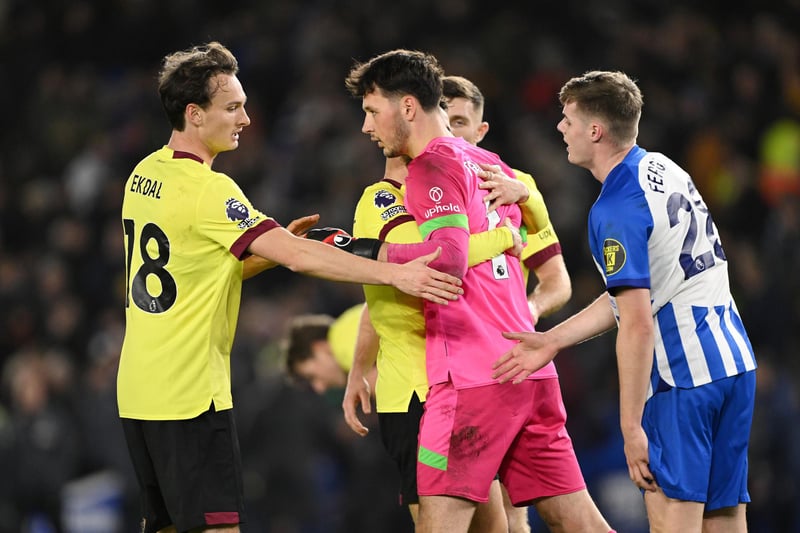 For Amdouni, 82
Helped the backline see the job out as Burnley switched to a back five for the final stages as Brighton laid siege to their goal.
