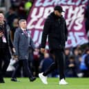 BURNLEY, ENGLAND - APRIL 02: Vincent Kompany, Manager of Burnley, looks on prior to the Premier League match between Burnley FC and Wolverhampton Wanderers at Turf Moor on April 02, 2024 in Burnley, England. (Photo by Alex Livesey/Getty Images) (Photo by Alex Livesey/Getty Images)