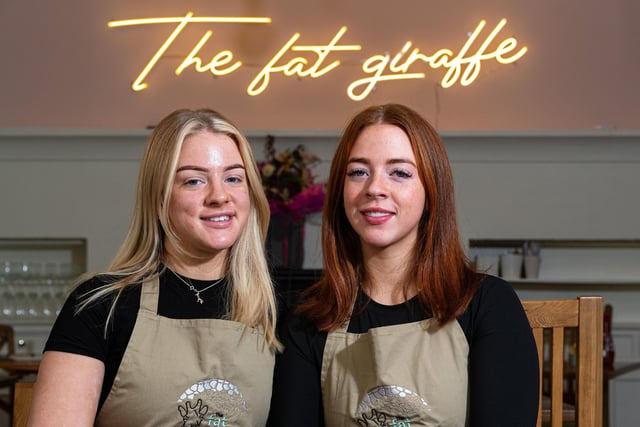 Paige and Skye Milligan inside the refurbished The Fat Giraffe in Padiham.