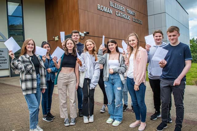 Blessed Trinity RC College pupils celebrate their GCSE results