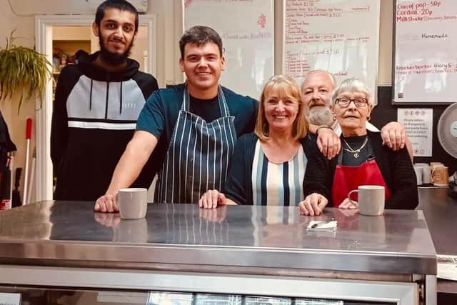 Some of the team at Colne Open Door Centre, which is providing free hot and cold meals to children anytime during its opening hours.