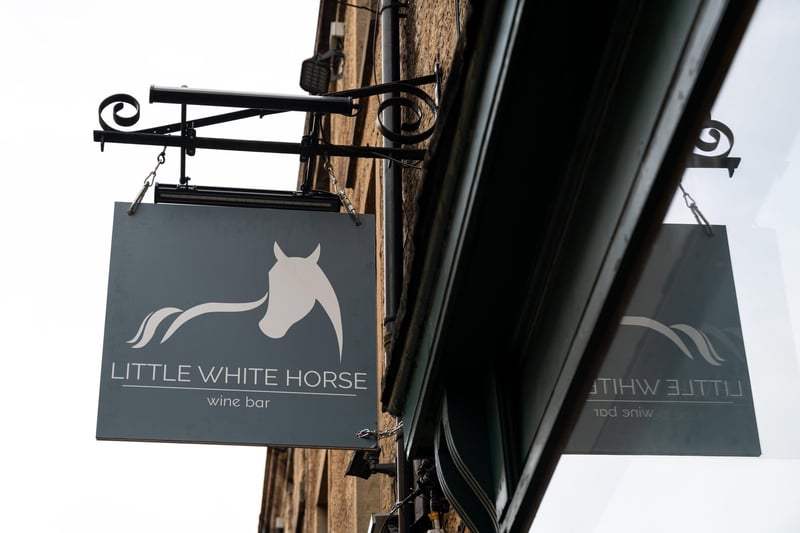 Exterior of the Little White Horse Wine Bar on Hammerton Street, Burnley.