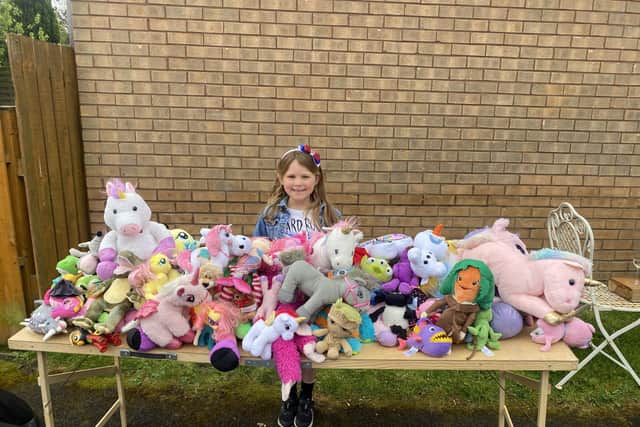 Ellie Speight is selling her teddies to raise money for the Sea Life Trust.
