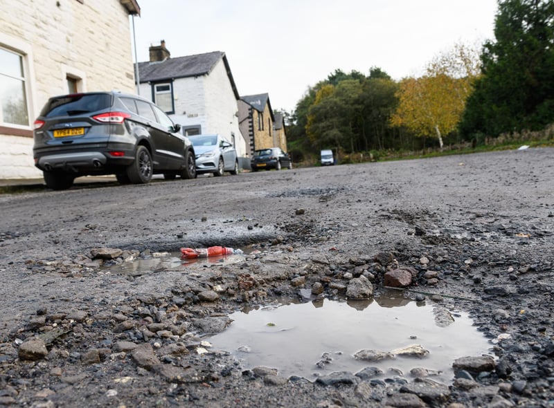 Potholes in Evans Streets in Burnley. Photo: Kelvin Stuttard