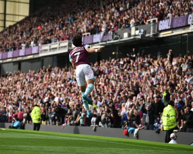Jeremy Sarmiento celebrates after equalising for Burnley. Picture: Kelvin Lister-Stuttard
