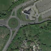 A man and two police officers were hospitalised following a crash near Boundary Outlet Colne (Credit: Google)