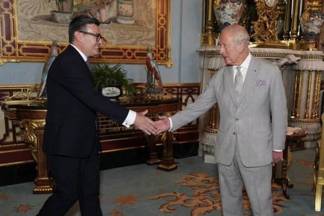 Britain's new Prime Minister Andy Burnham meets King Charles to formall request permission to form a new Government