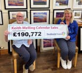 Keith Melling at his studio in Fence, with daughter, Lucy Melling