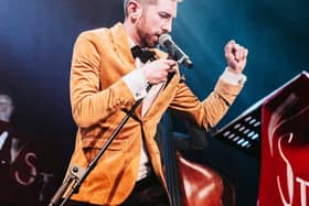 Arthur Geldard performing at The Grand in 2020
