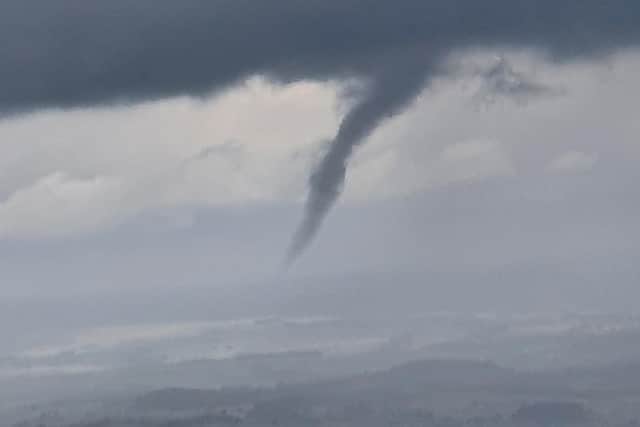 Craig Ramell got this shot of the funnel cloud yesterday while out for a walk on Pendle Hill