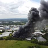 Eight fire crews are at the scene of the blaze on the Farrington Road/Rossendale Road industrial estate.