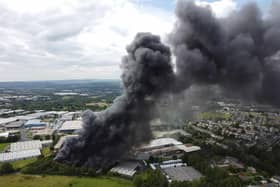 Eight fire crews are at the scene of the blaze on the Farrington Road/Rossendale Road industrial estate.