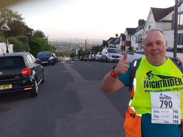 Samaritans volunteer Alan Ingham cycled 100k in one night for the charity