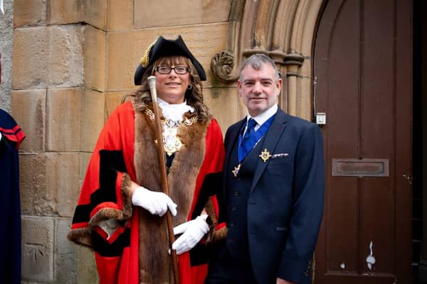 The Town Mayor and her consort