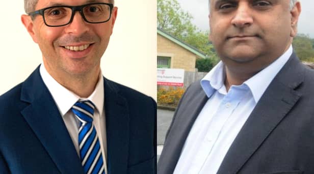 County Cllrs Aidy Riggott, cabinet member for economic development and growth, and Azhar Ali, Labour opposition group leader