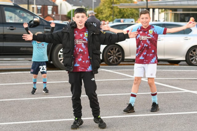 Preston North End and Burnley fans arrive at Deepdale for the Lancashire Derby between the two sides. Photo: Kelvin Stuttard