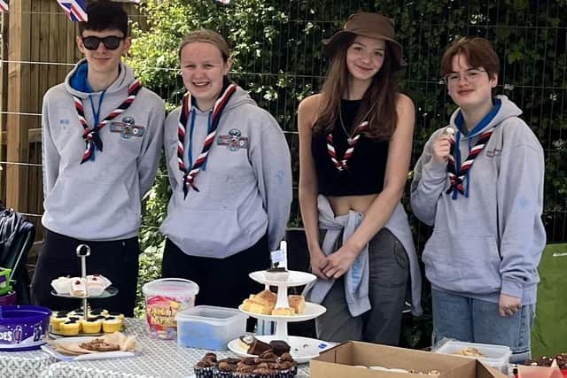 The four Preston Scouts - William, Abbey, Emily and Lydia - held a fund-raising cake sale to help pay for their trip to the World Jamboree in South Korea. Picture courtesy Preston & District Scouts