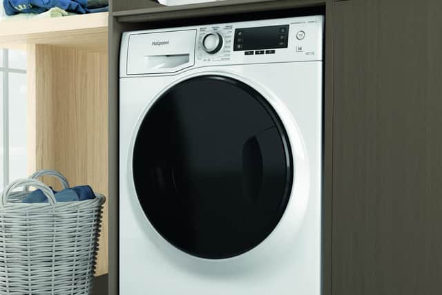 The Hotpoint ActiveCare washer dryer looks modern and sleek and will fit in nicely wherever it goes