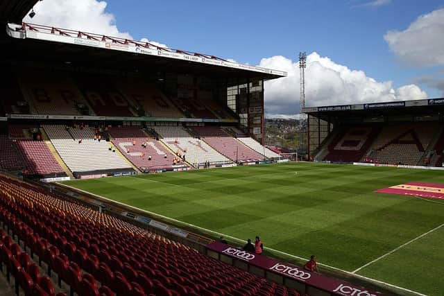 BRADFORD, ENGLAND - APRIL 25:  A general view of the Coral Windows Stadium before the Sky Bet League One match between Bradford City and Barnsley at Coral Windows Stadium on April 25, 2015 in Bradford, England. (Photo by Clint Hughes/Getty Images)