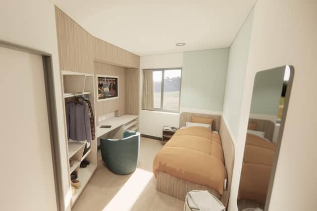 A bedroom at the new mental health facility in Whalley