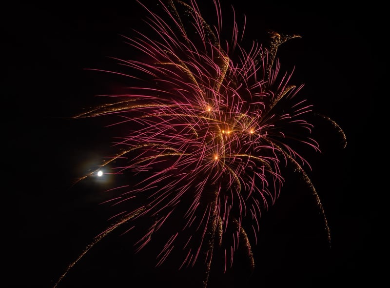 Firework display at Towneley Park bonfire and fireworks night. Photo: Kelvin Stuttard