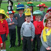 Easter bonnet parade at Garstang County Primary School