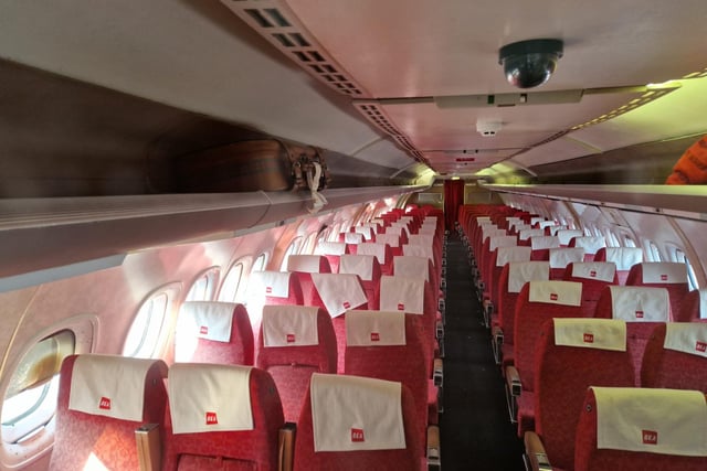 A trip back in time inside a 1970s passenger jet