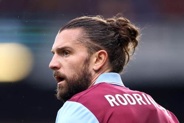 BURNLEY, ENGLAND - NOVEMBER 04: Jay Rodriguez of Burnley looks on during the Premier League match between Burnley FC and Crystal Palace at Turf Moor on November 04, 2023 in Burnley, England. (Photo by George Wood/Getty Images)