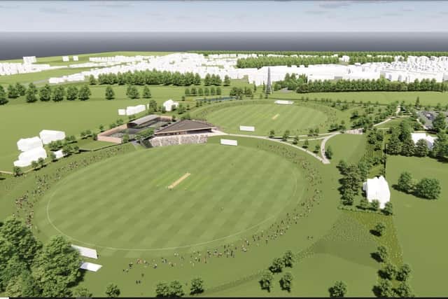 The new ground would have two oval pitches.