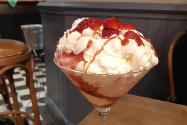The delicious Eton Mess chosen for dessert by reporter Sue Plunkett at The Bay Horse in Worsthorne