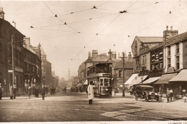 In this picture, the Bull is on the left and you are looking along St James Street. Market Street is to the right.
