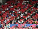 England fans. (Photo by PAUL ELLIS/POOL/AFP via Getty Images)