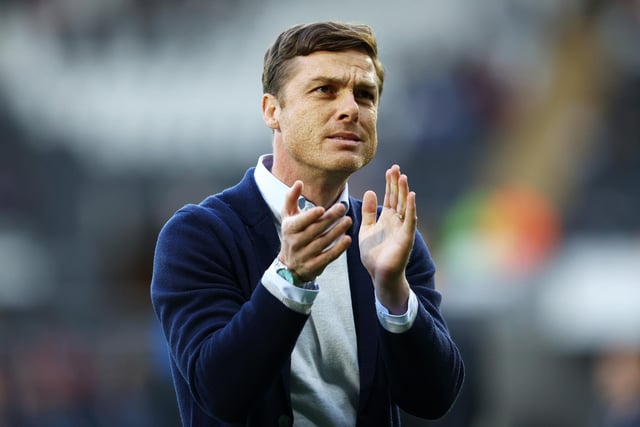SWANSEA, WALES - APRIL 26: Scott Parker, Manager of AFC Bournemouth applauds fans prior to the Sky Bet Championship match between Swansea City and AFC Bournemouth at Swansea.com Stadium on April 26, 2022 in Swansea, Wales. (Photo by Michael Steele/Getty Images)