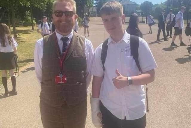 Mr Fox, head of year at Shuttleworth College, helped Burnley pupil Lucas Benson cope with his anxiety.